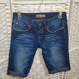 YMI Bermuda pants; denim;cotton and spandex